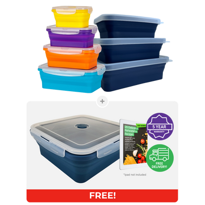 Signature Set + Air Fryer Ovenware Set + FREE Large Square 2.5L Container + e-Cookbook