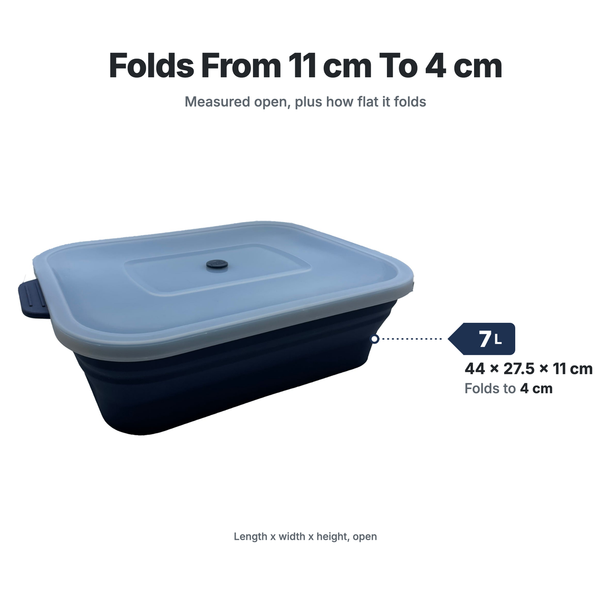All Sizes Ovenware Set – 7L sizes, open + folded
