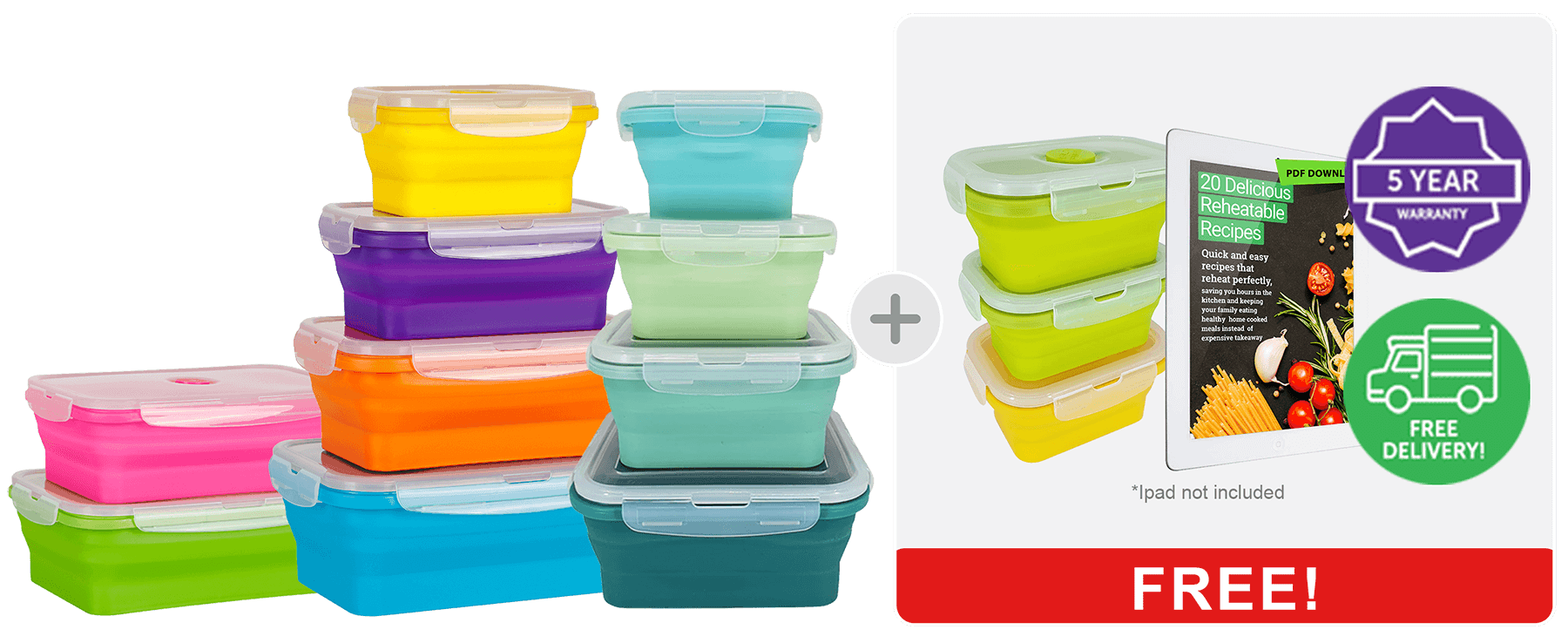 Best Selling Pack > Square + Large + Signature + FREE Minis + Cookbook