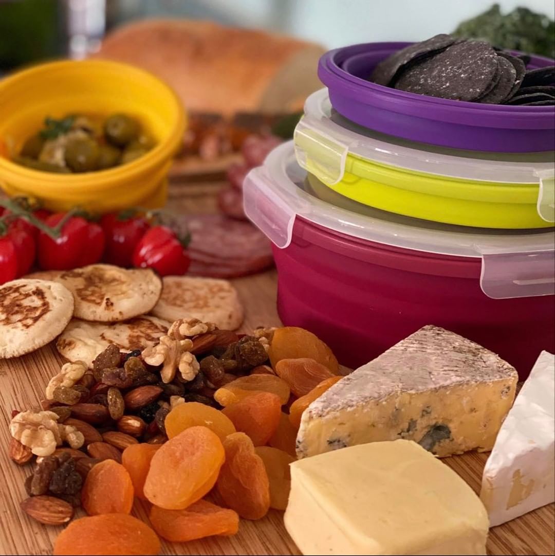 Round Silicone Food Containers Fruit Set - 350, 540, 800 & 1200 ml Special Offer