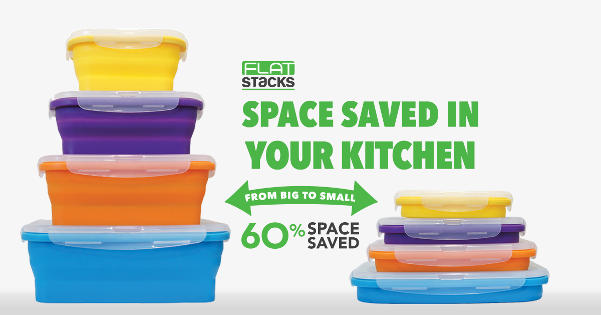 Space Saving Collapsible Mixing, Salad, Storage Bowls Set With