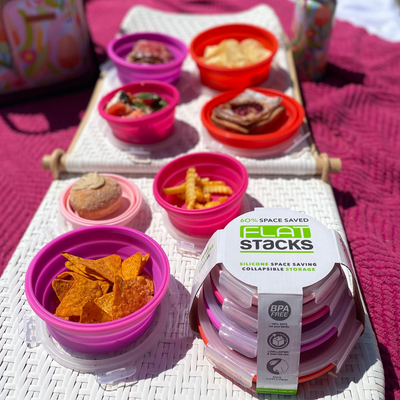 Family Pack – Round Sunset filled with snacks