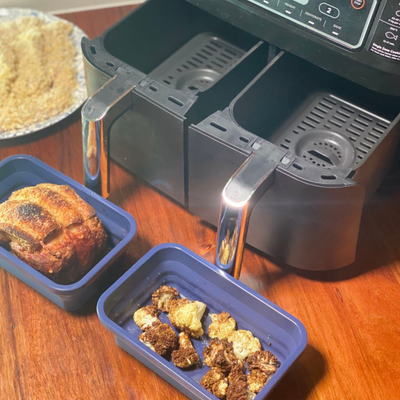 Kitchen Essentials Pack – Air Fryer dishes next to the air fryer