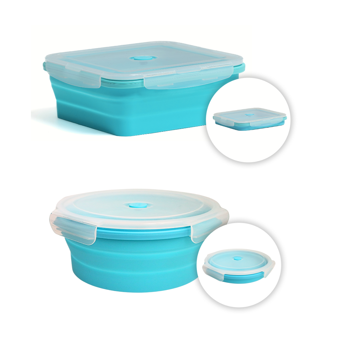 Family Meal Prep Duo (2-pc) — Large Square + Salad Bowl