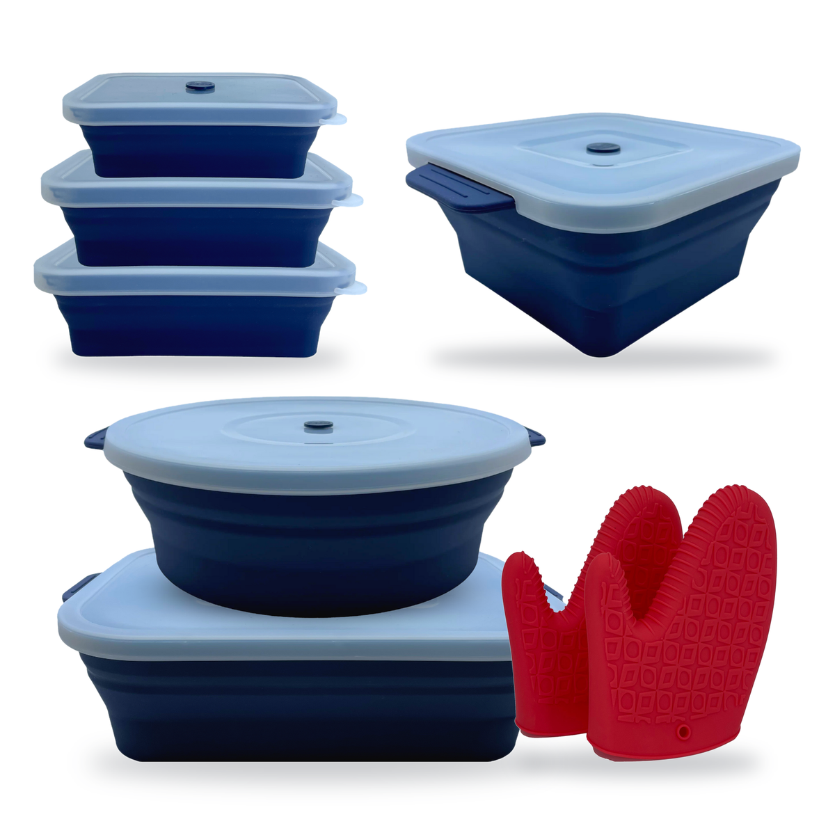 All Sizes Ovenware Set (6-pc) with Oven Mitts main photo