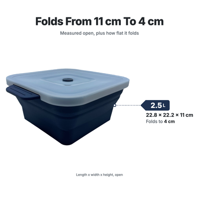Ultimate Mega Pack – 2.5L Square Ovenware sizes, open + folded