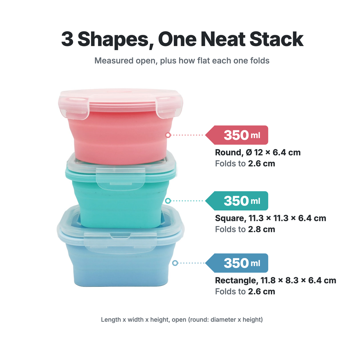 Starter Pack – Snack Pack sizes, open + folded