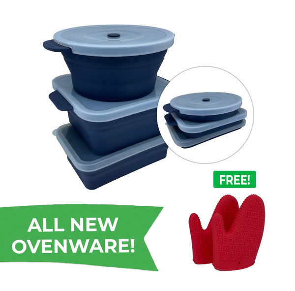 Medium Ovenware Set 2L, 2.5L & 2.5L (3-pc) with FREE Oven Mitts